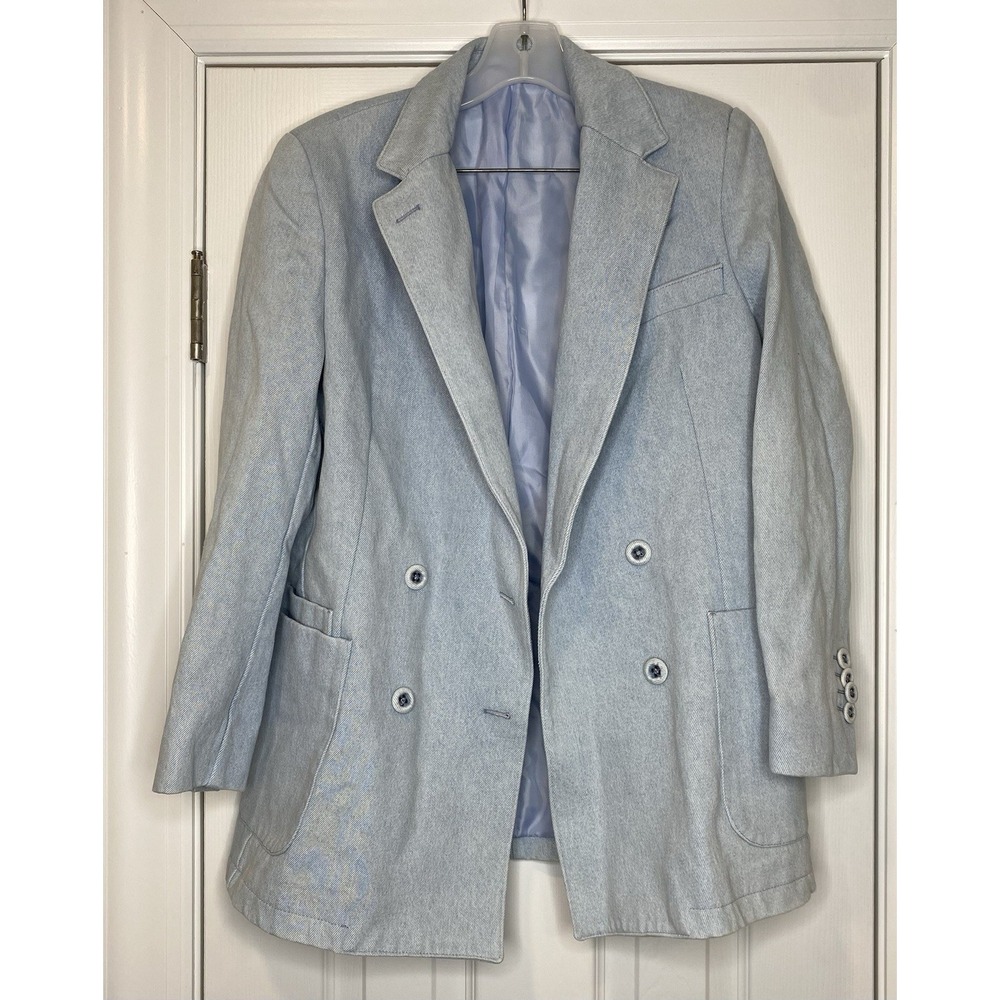 Officine Generale Women's Mathilde Jacket‎ Light Blue Size 38